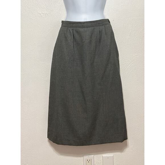 VTG Jean Nicole Corpcore Midi Skirt Set 5/6 Grey Preppy Classic Preppy RL Vibes - Picture 8 of 16
